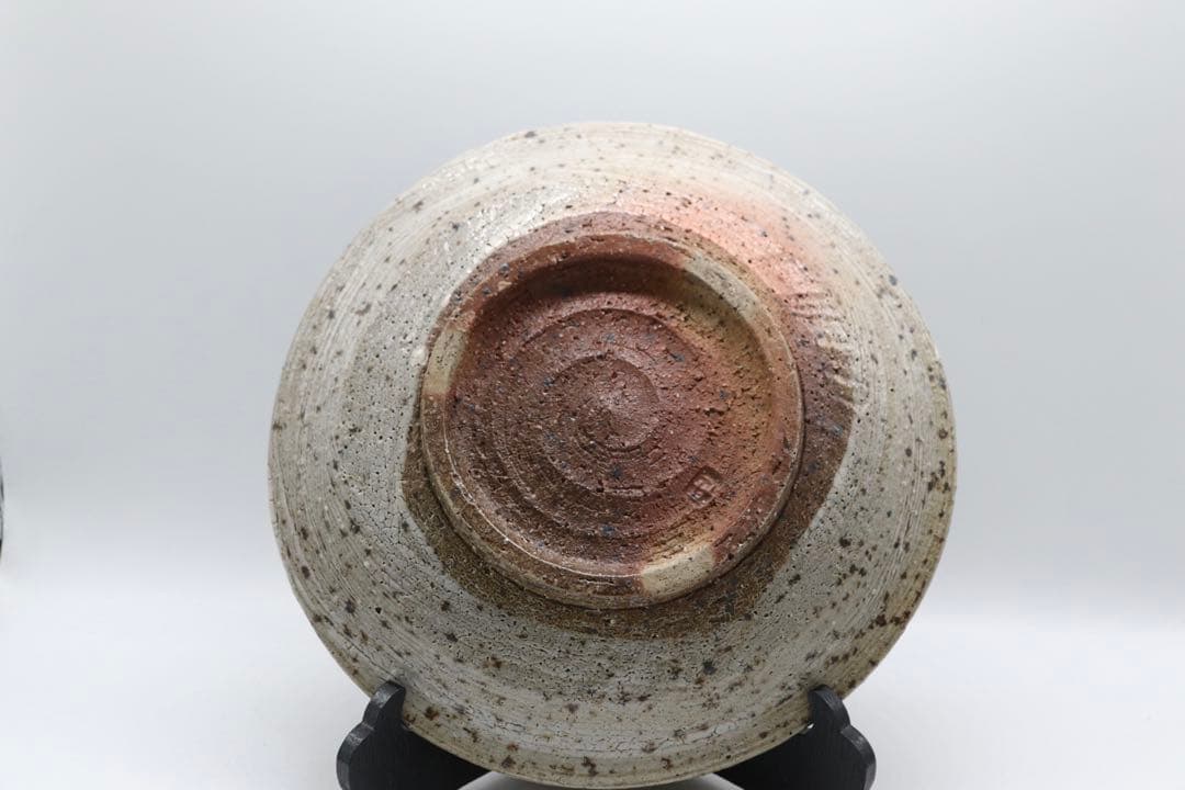 益子焼　坂田甚内作　波紋大皿　茶道具　送料込み250825