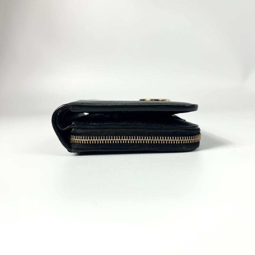 希少✨フェンディ ２つ折り財布 エフイズ FFロゴ ファスナー ブラック