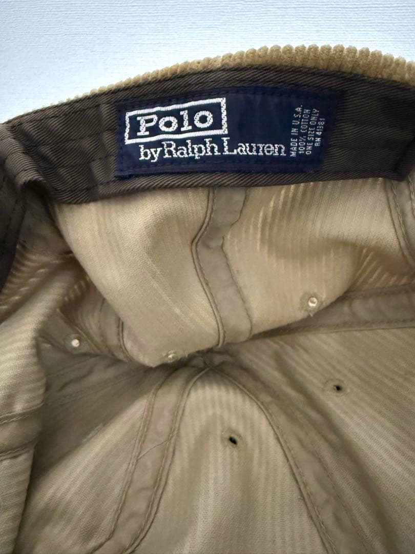 け*ん様 Ralph Lauren コーデュロイ キャップ 90s USA製 R