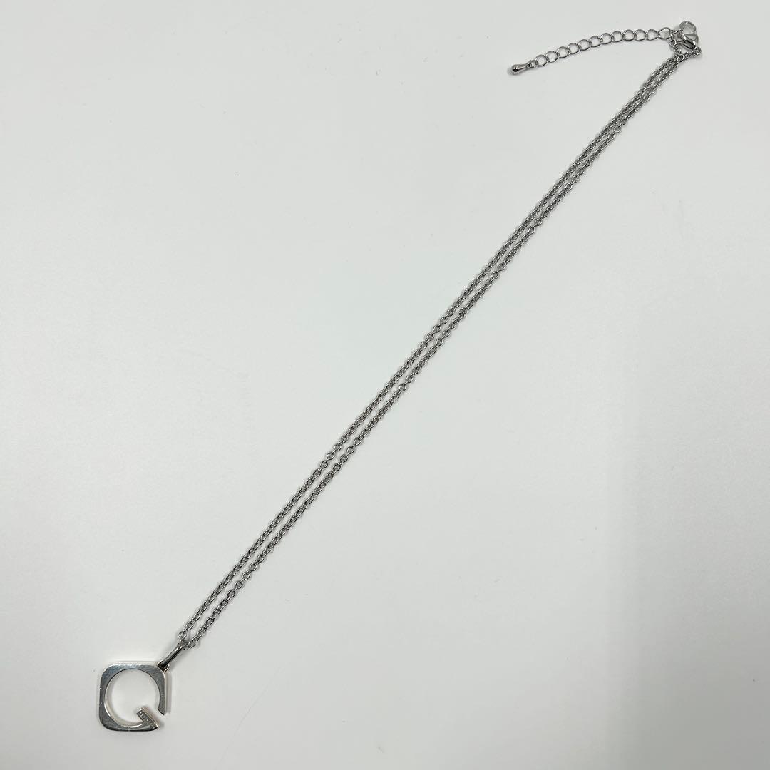 美品✨　グッチ　ネックレス　ロゴモチーフ　スクエア G シルバー　Ag925