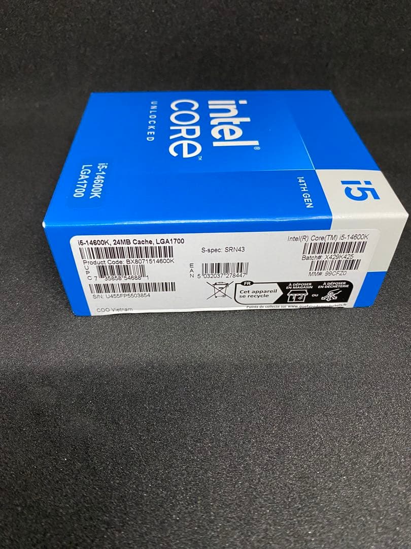 Intel Core i5-14600K 14th Gen CPU【新品】