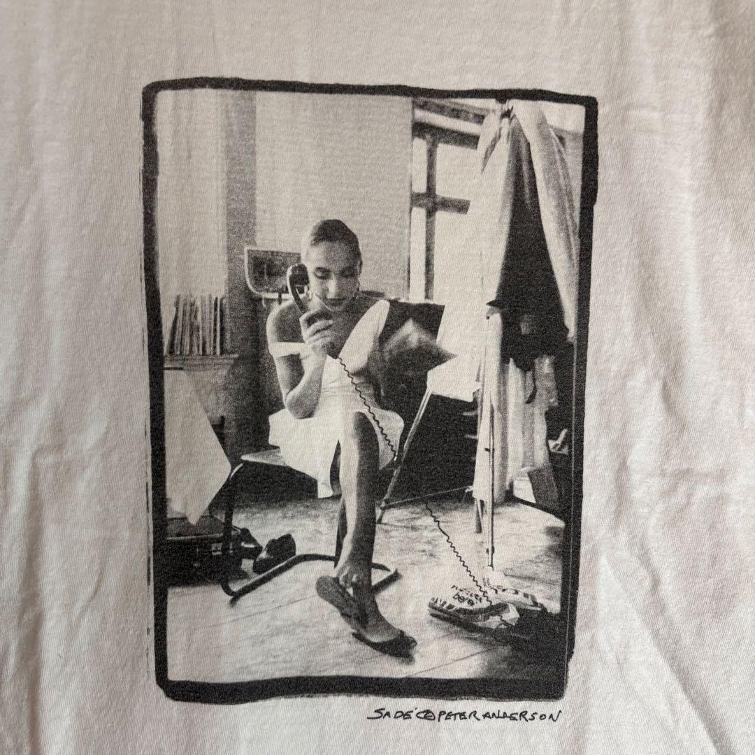 【レア物】シャーデー Tシャツ ホワイトXL SADE Tシャツ 古着　オニータ