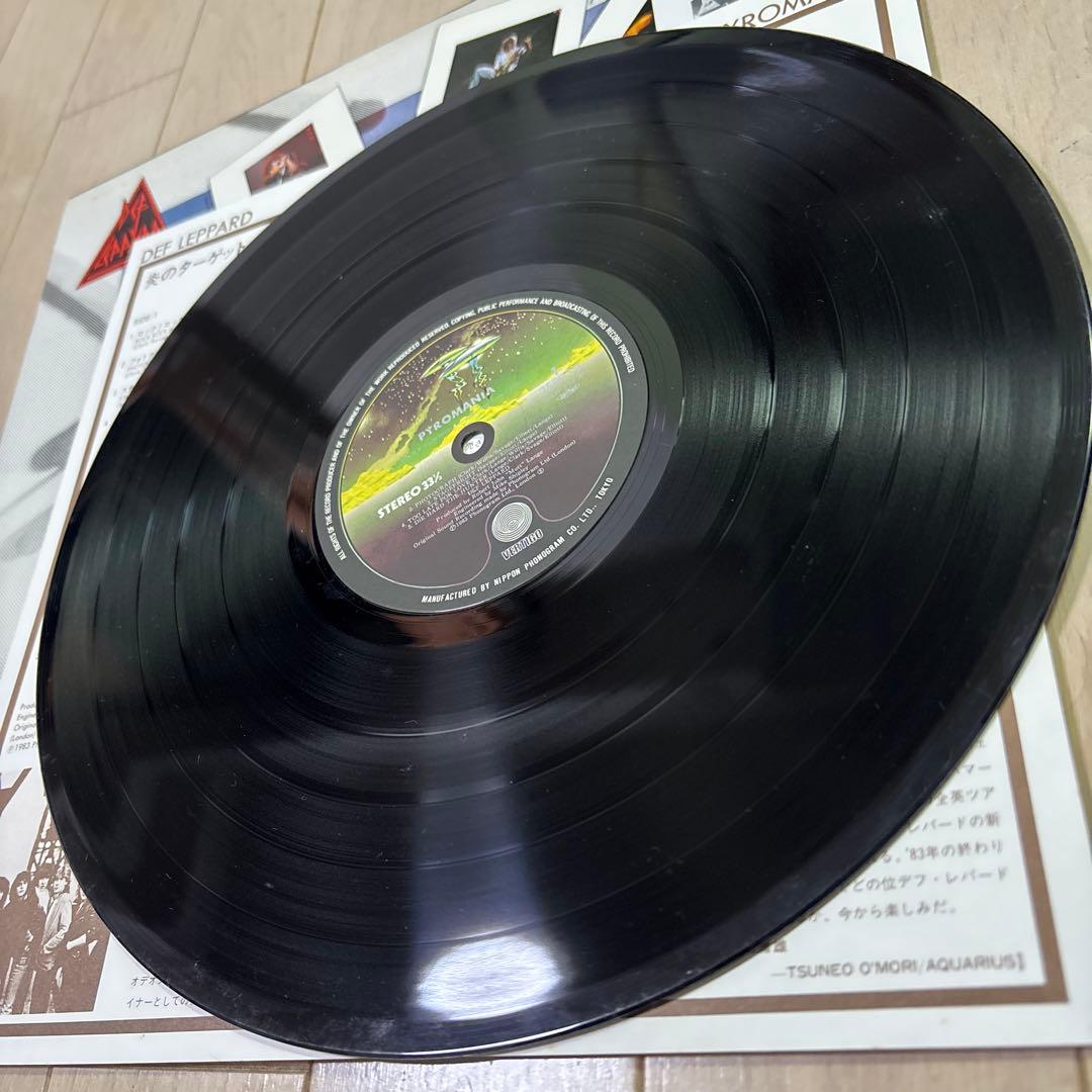 DEF LEPPARD PYROMANIA 帯歌詞付 レコード