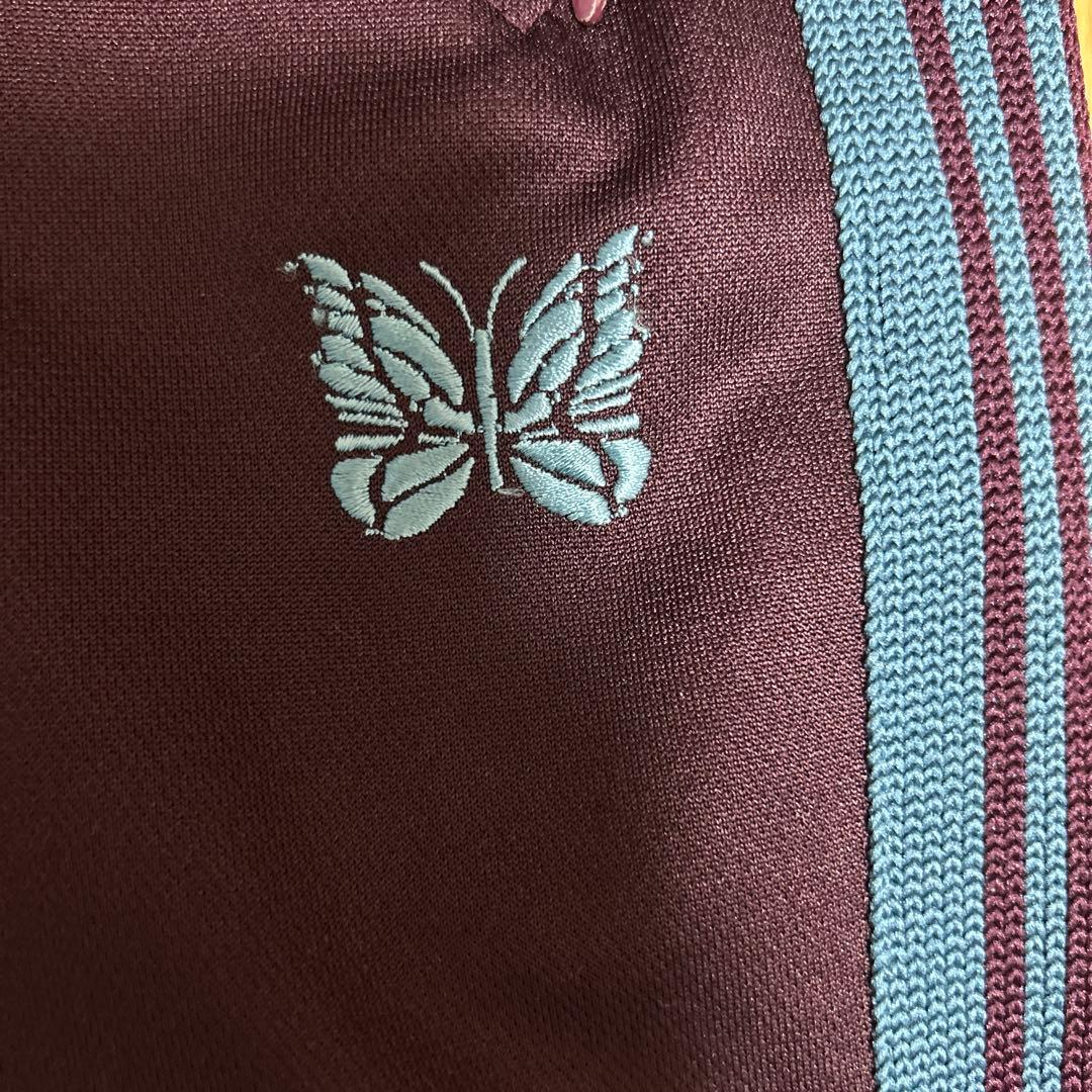 Needles 蝶刺繍 ストライプパンツ Lサイズ