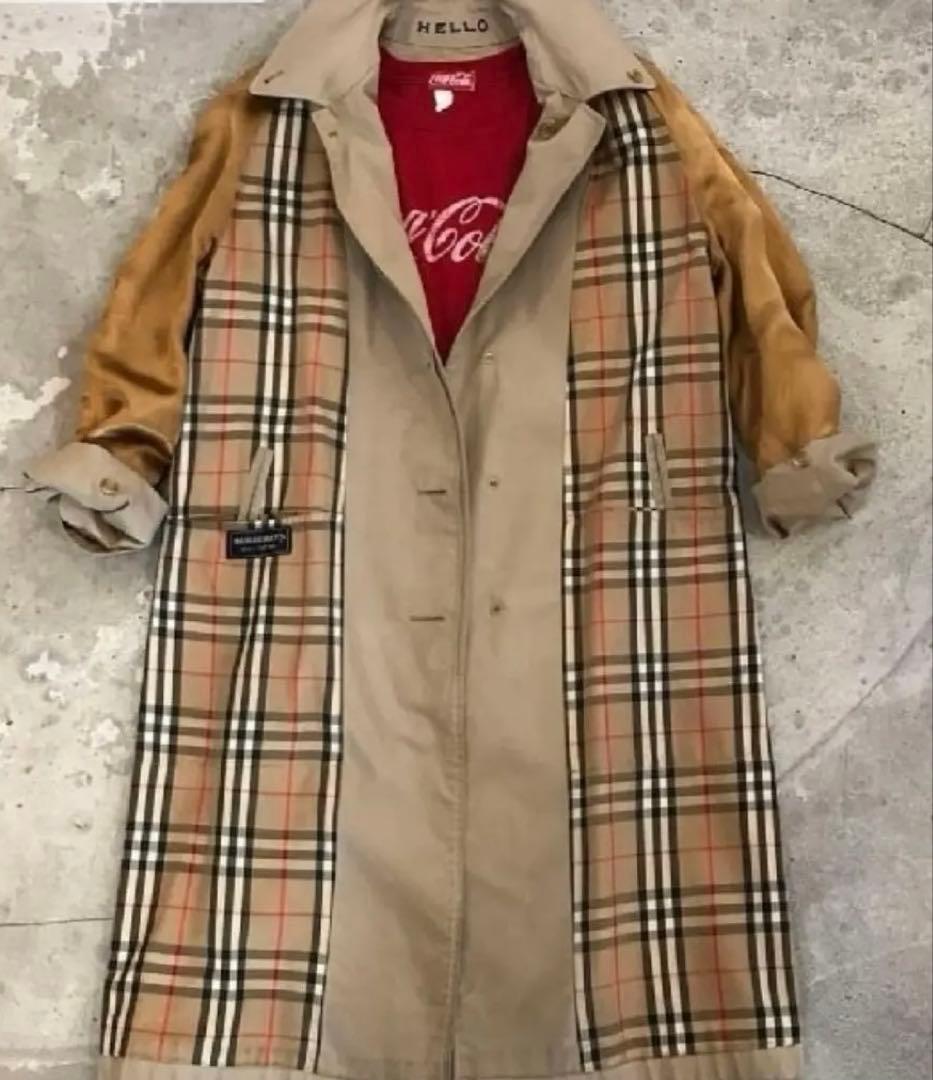 preloved HELLO刺繍Burberry ステンカラー80-90s