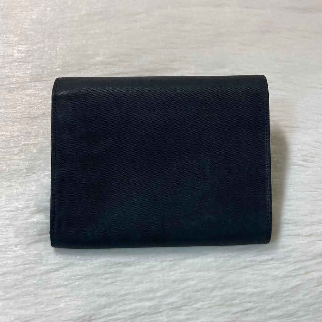 お買い得品　PRADA プラダ　三角ロゴ　エンブレム　三つ折り　財布　黒　人気