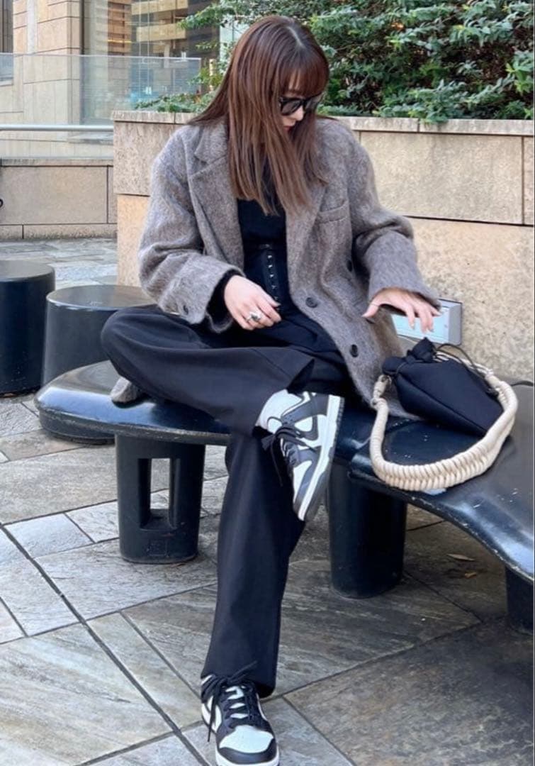 ジャケット・アウター CLANE MIX SHAGGY OVER TAILORED JACKET