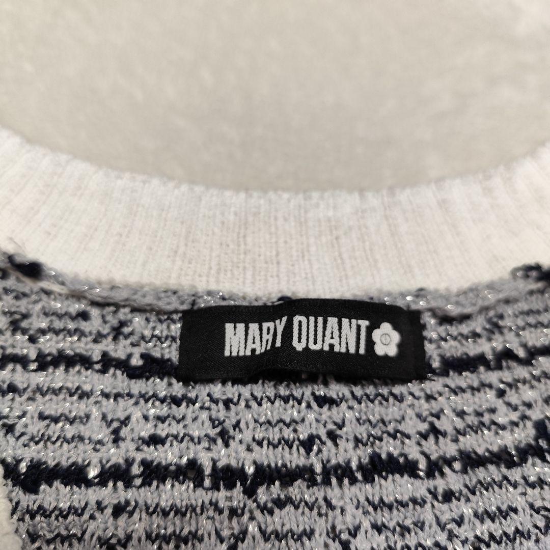 美品 MARY QUANT ツイードニット アンサンブル ネイビー M