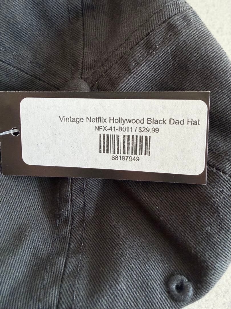 帽子 Netflix Hollywood Black Dad Hat