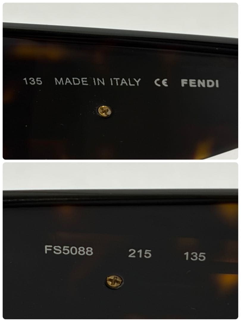 FENDI サングラス FS5088 FFロゴ べっ甲 ブラウン イタリア製