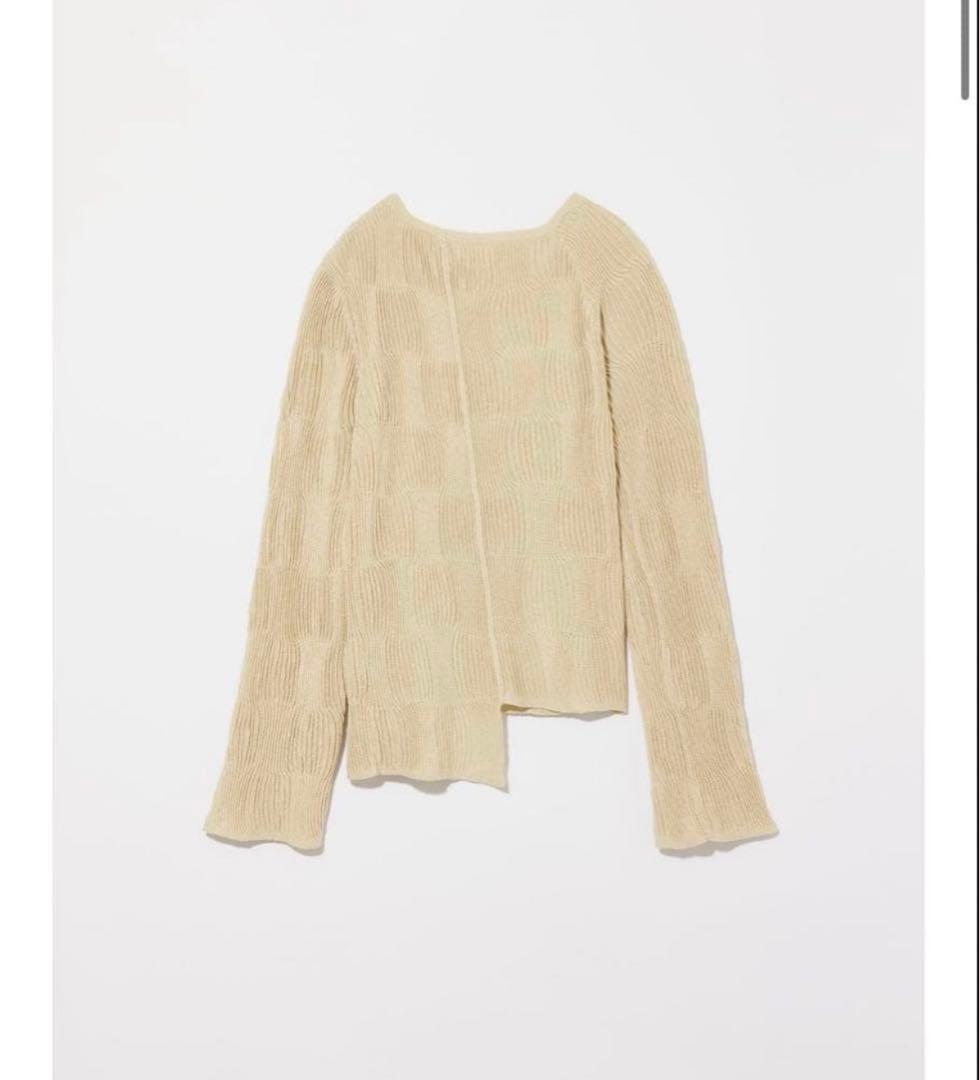 新品 WAVE TUCK ASYMMETRY GLITTER CARDIGAN