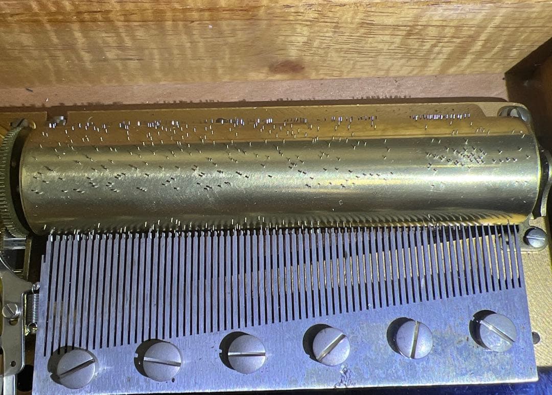 専用リュージュ稼働品3曲72弁シリンダオルゴール20.5㎝東Y8-0403☆1F