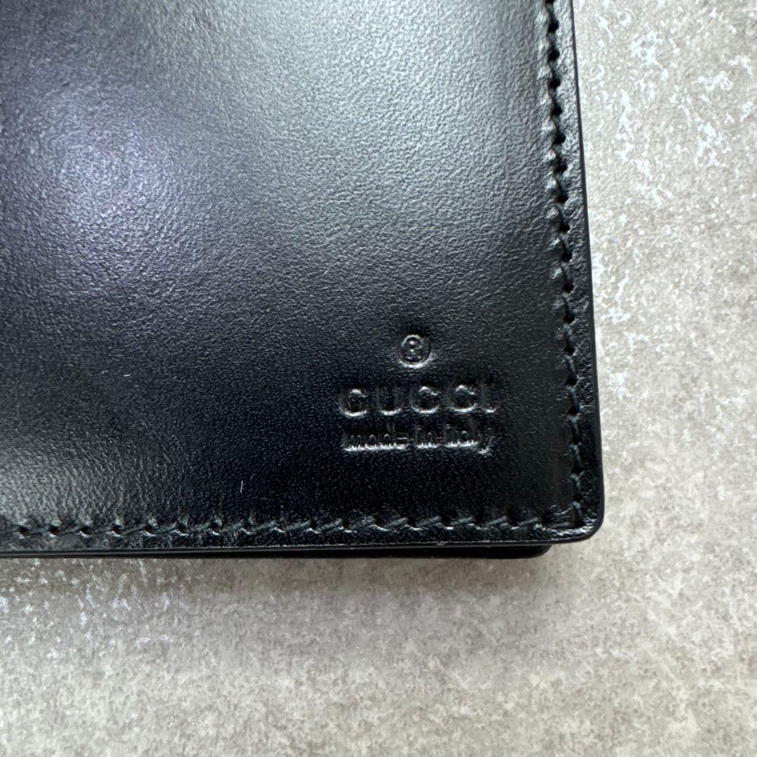 GUCCI グッチ レザー ブラック メモ帳ケース & メモ帳 シリアル刻印