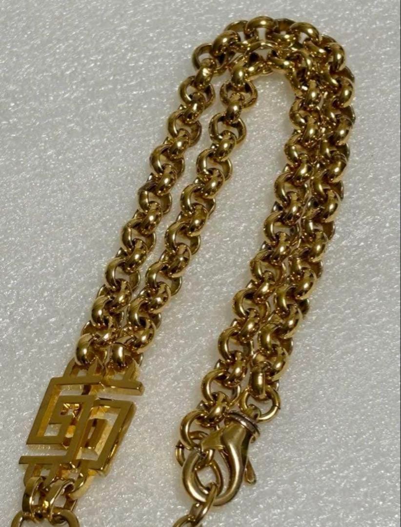 VERSACE クリスタル・ラ・メデューサ・グレカネックレス