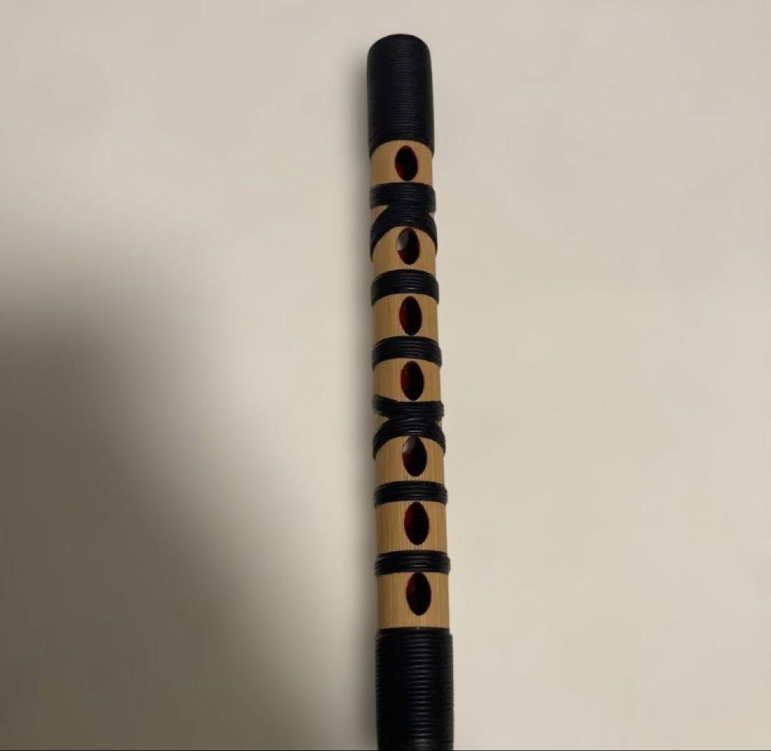 篳篥(ひちりき) 本管　雅楽　白竹　籐巻き　カシュウ漆塗り　ろぜつリード付き