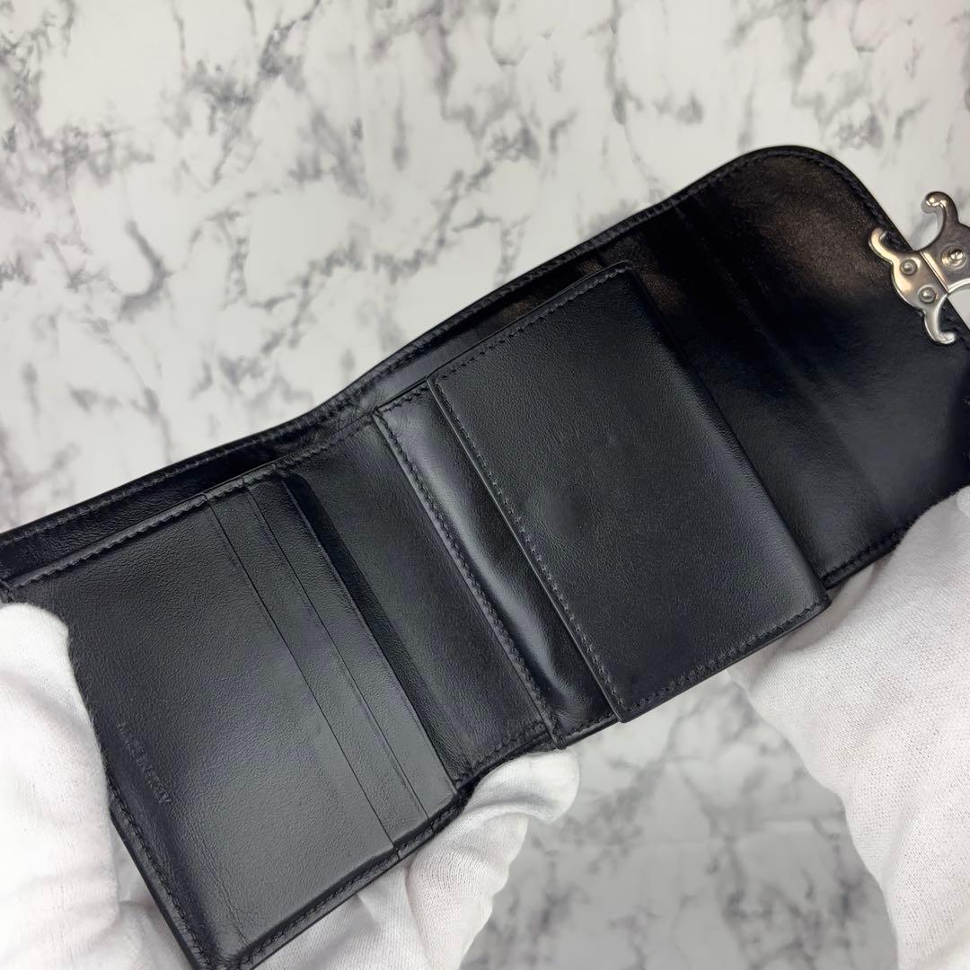 114 CELINE トリオンフ　スモールトリフォールドウォレット三つ折り財布