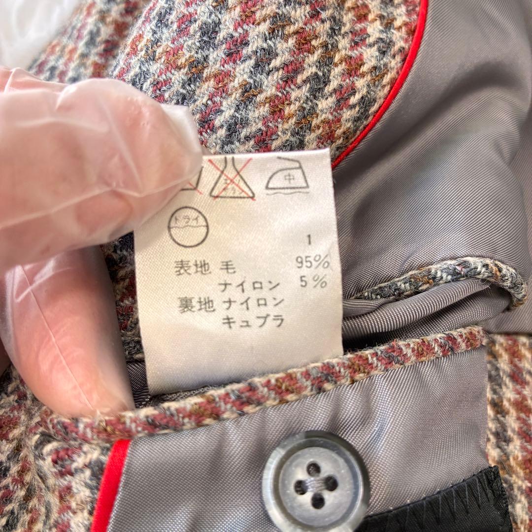 【美品】J.PRESS ツイードジャケット レディース 三つ釦 くるみボタン