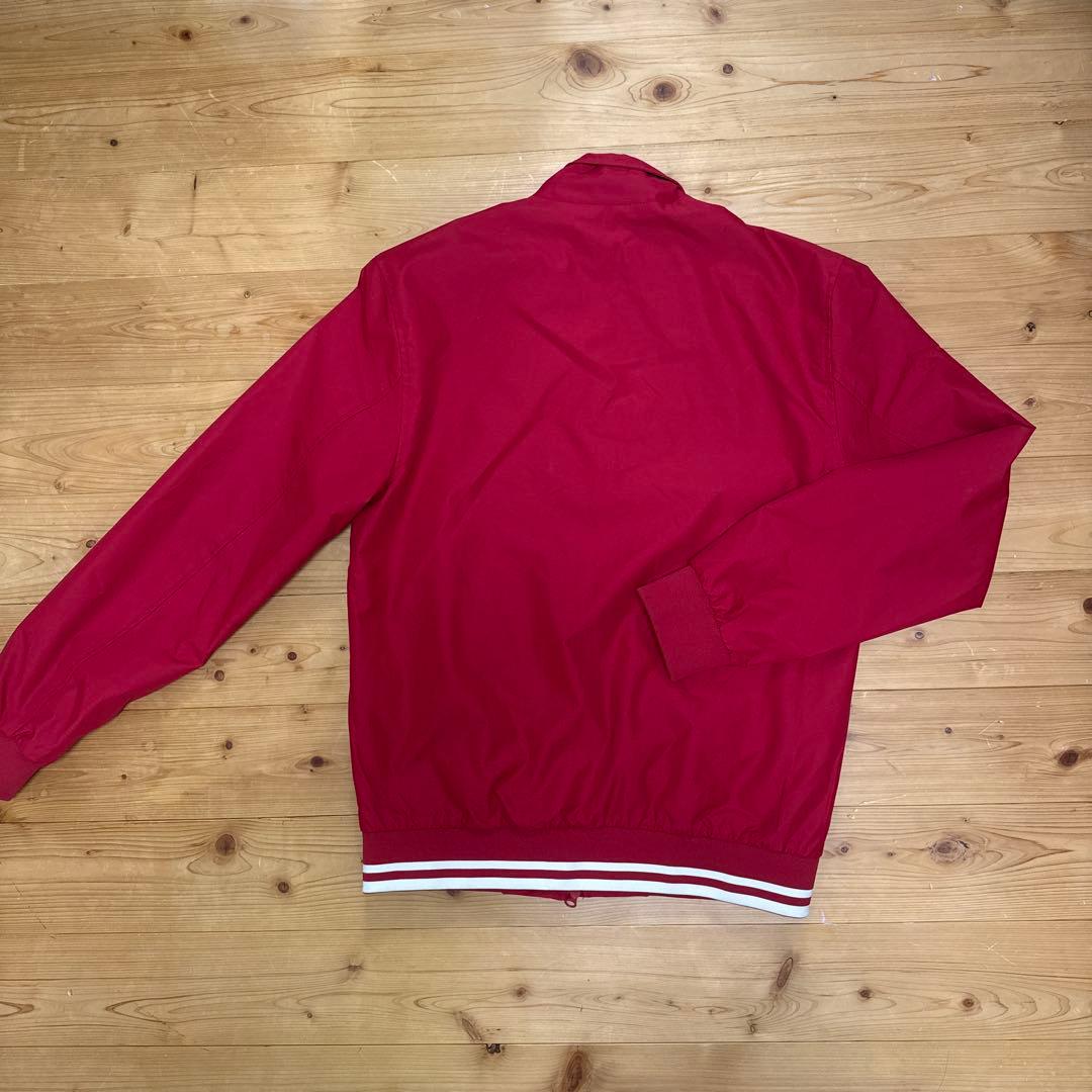 FRED PERRY ハリントンジャケット 赤 S ワンポイント刺繍ロゴ