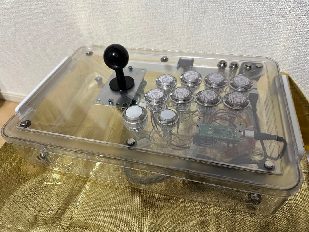 【クリア天板OLED】イラスト差し替え可能　アケコン　自作　カスタム　三和