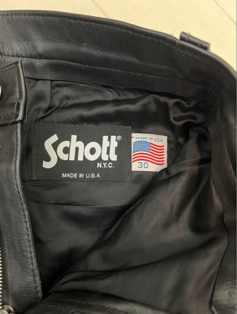 SCHOTT ショット　レザーパンツ　ブラック 30