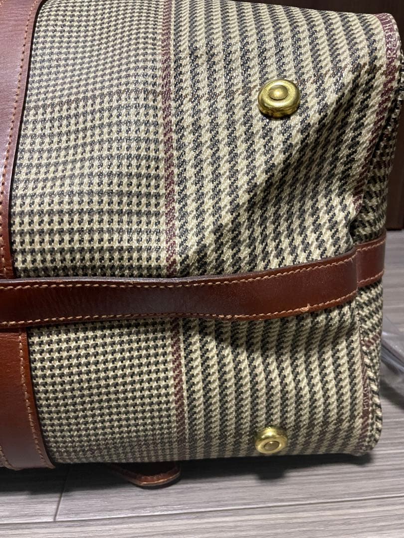 美品 特大 ポロラルフローレン ボストンバッグ 2way 千鳥格子 大容量