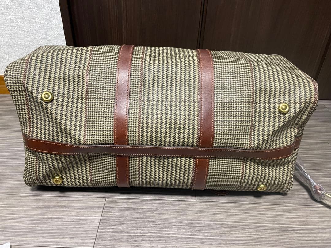 美品 特大 ポロラルフローレン ボストンバッグ 2way 千鳥格子 大容量
