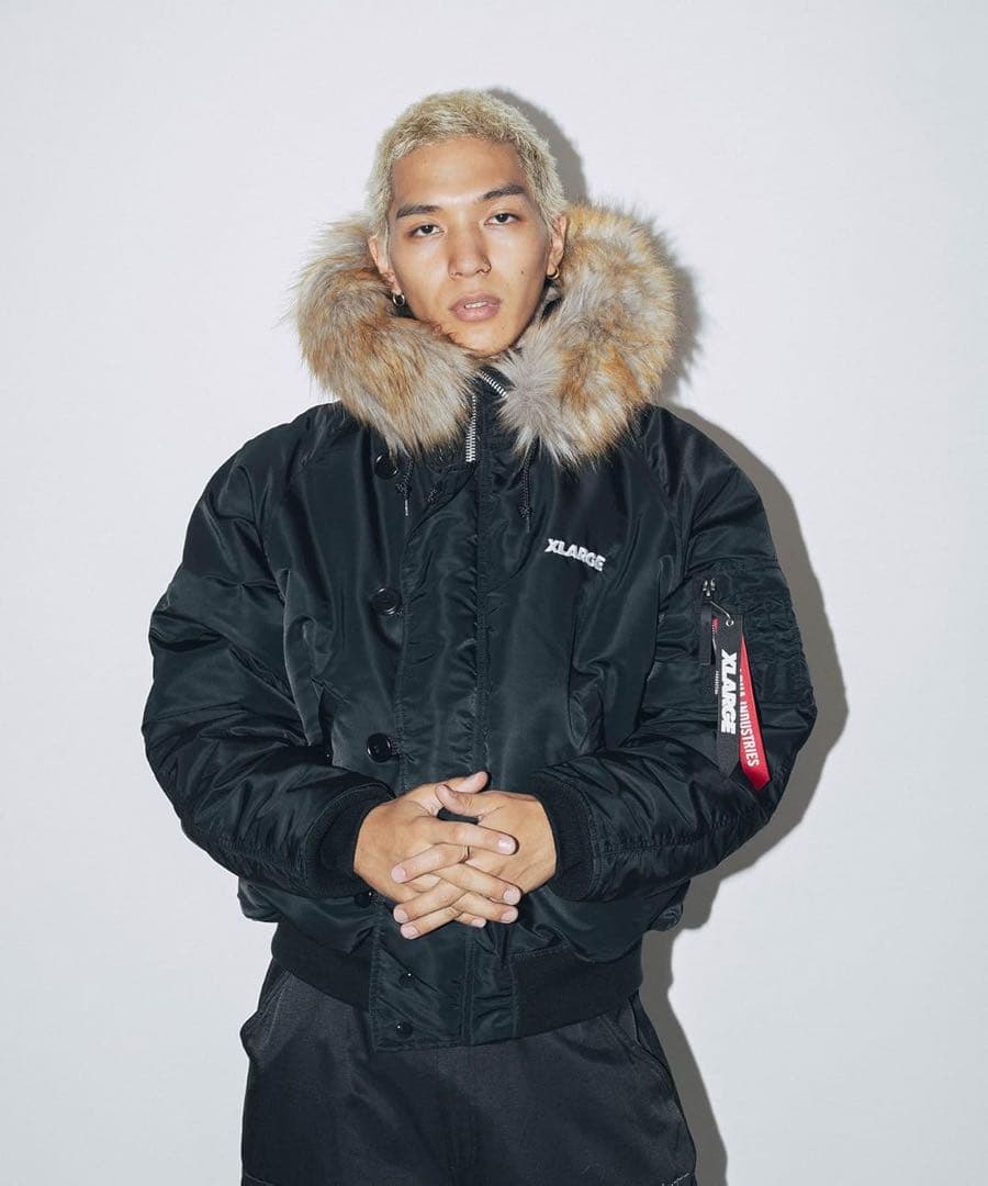ALPHA ×XLARGE　N2B　JACKET　フライトジャケット　黒