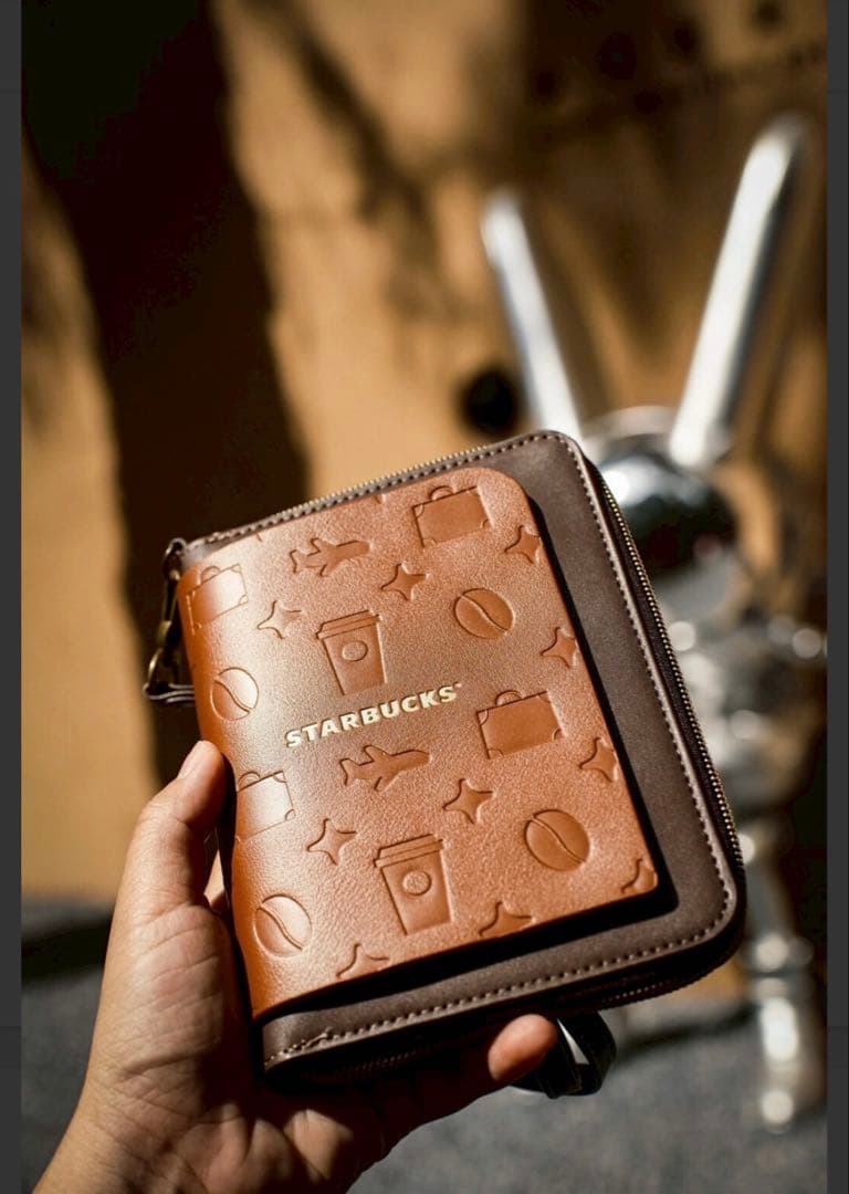 スターバックス スタバ中国限定　パスポート入れ　トラベルポーチ　ブラウン