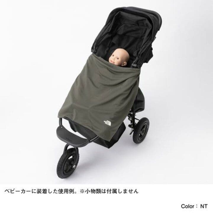ノースフェイスBaby Sunshade Blanketケープ UV虫よけ深緑