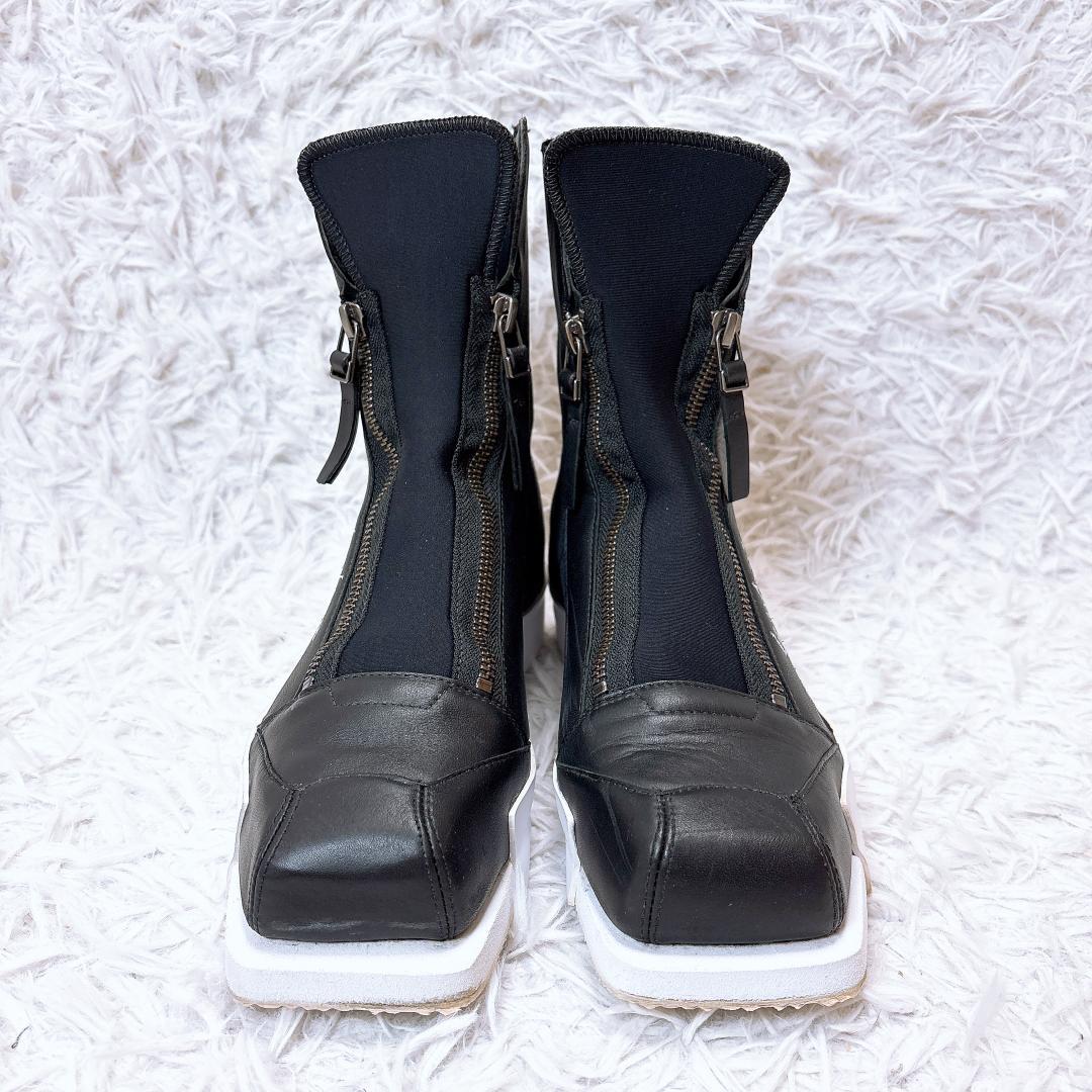 名作【美品】ヨウジヤマモト スクエアジップブーツ アディダスコラボ 超希少 逸品
