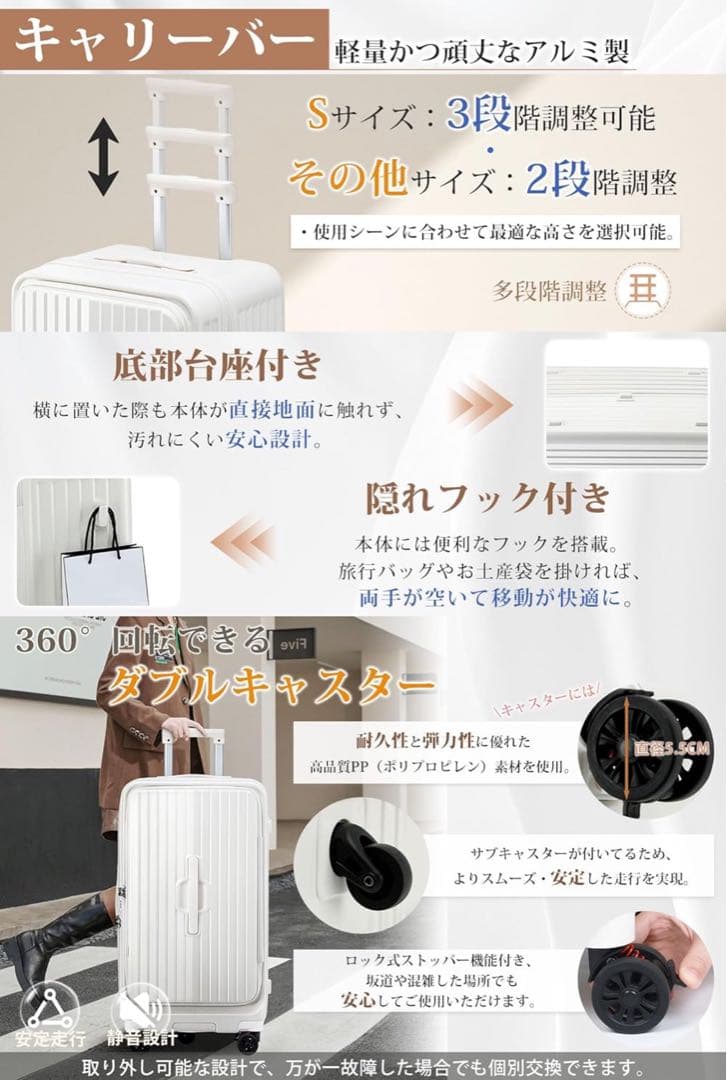 スーツケース 機内持ち込み可能 軽量 Sサイズ·機内持ち込み·40L·1～3泊