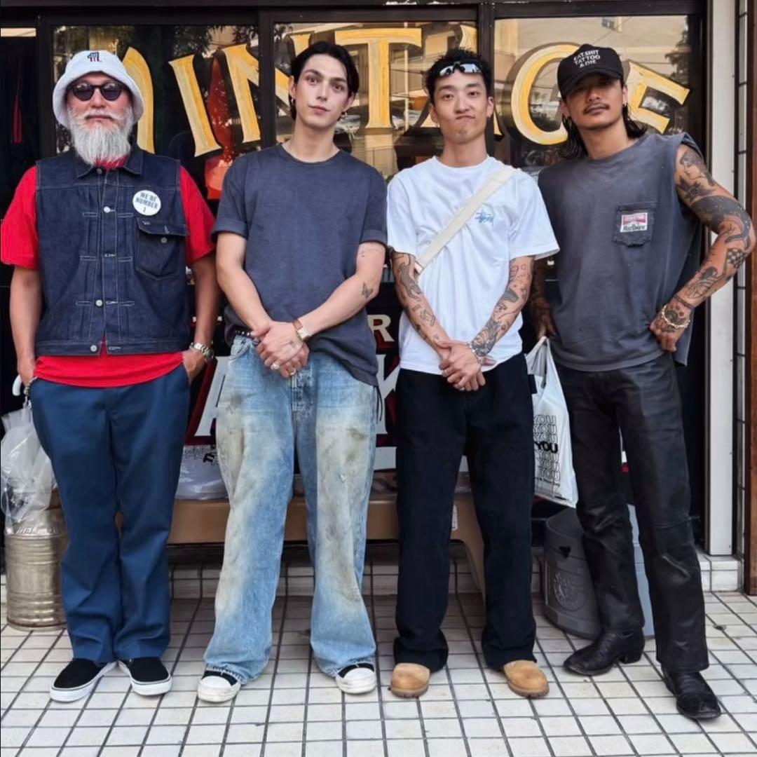 山田蓮さん着用　OLD GAP レザーパンツ W27L30