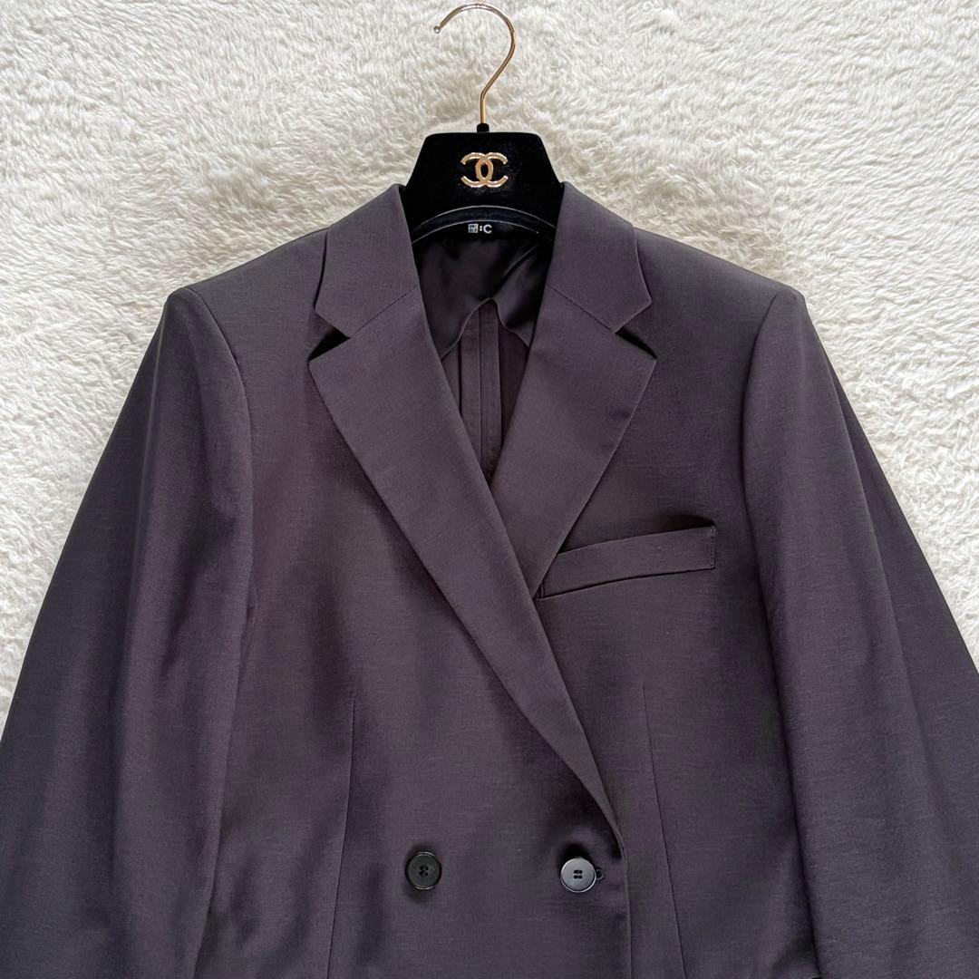 極美品✨未使用級【ユニクロC】感動ダブルジャケットリラックスフィット2025SS