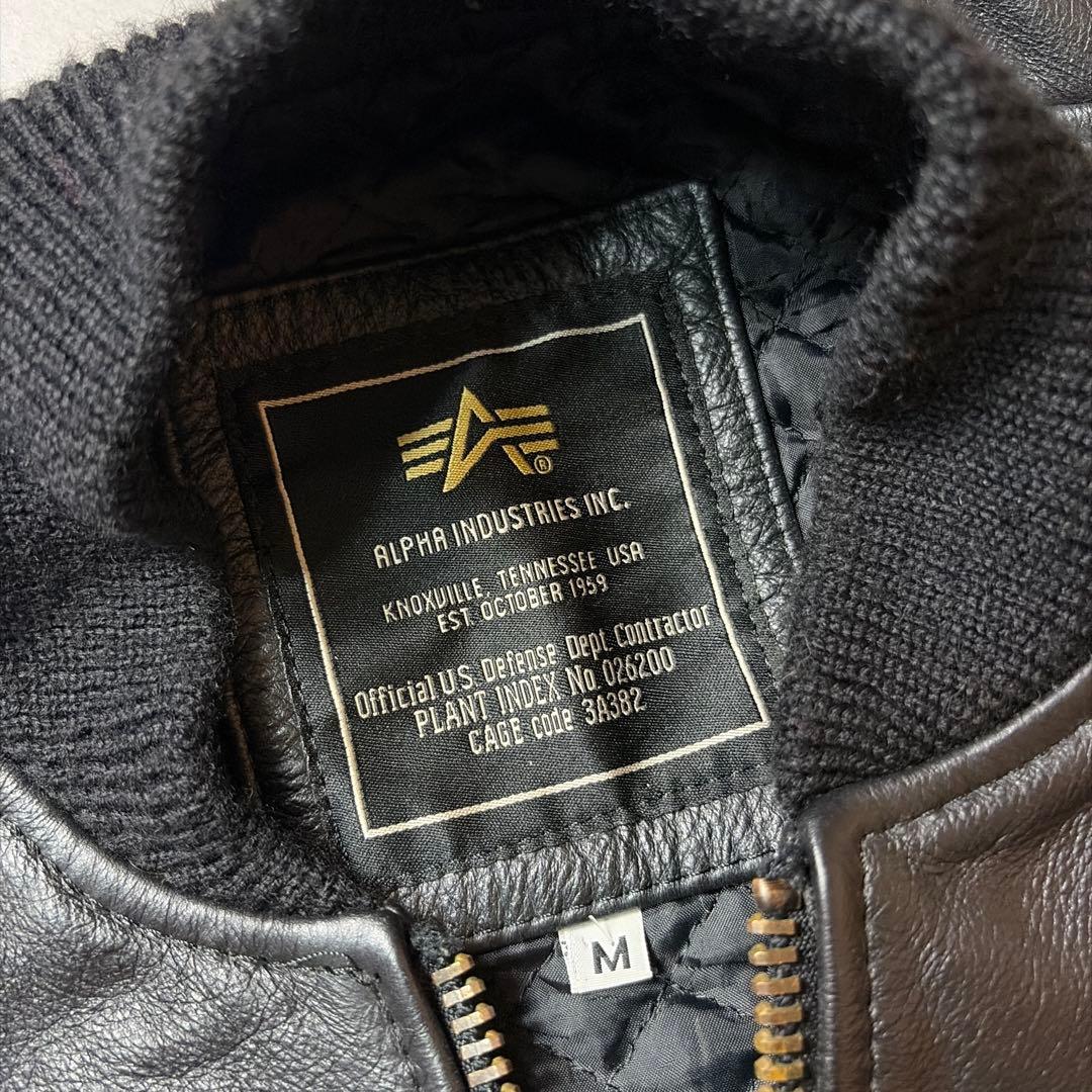 90s-00s ALPHA INDUSTRIES MA-1 レザージャケット