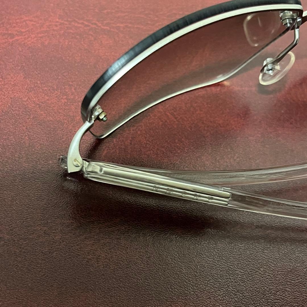 PRADA サングラス SPR 71C ハーフリム クリアフレーム