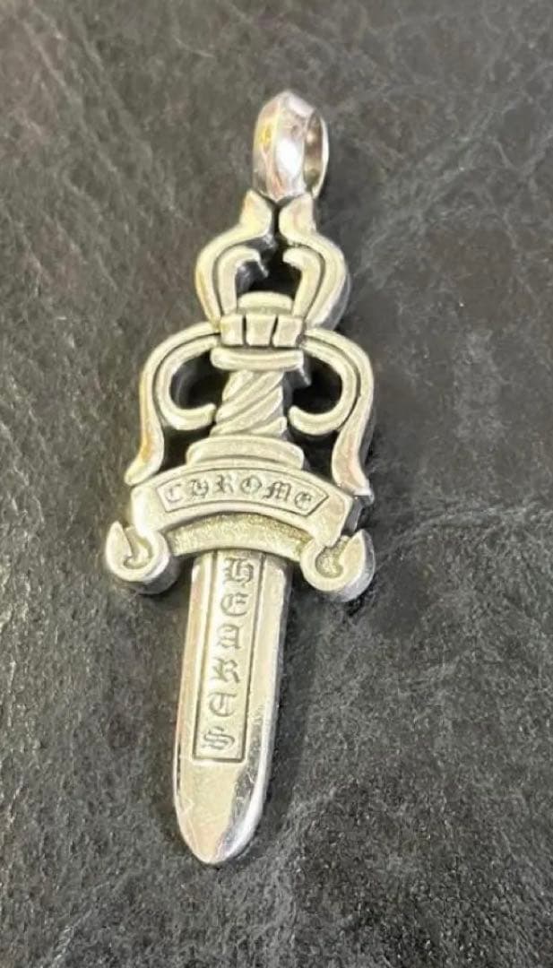 「早い者勝ちSALE」 925クロム ダガー Lサイズネックレス トップ