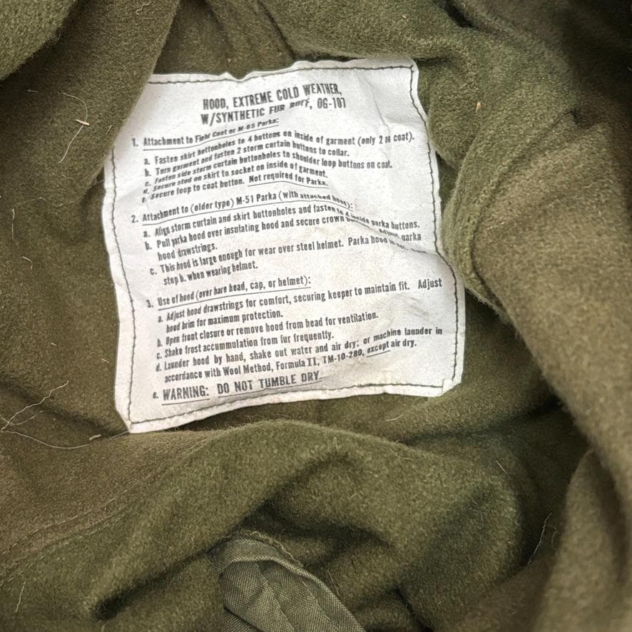 良品　M65　米軍実物　前期 フィッシュテールパーカー　GENERALジップ