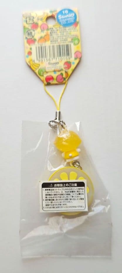 キティ 根付 ストラップ フルーツバージョン レモン 輪切り 新品 激レア♪