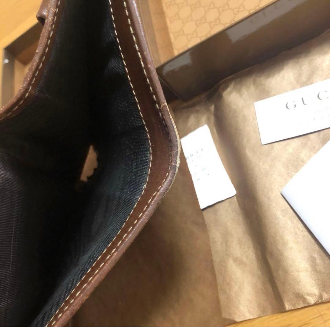 大人気　GUCCI GGキャンバス 二つ折り財布　ブラウン　箱付き　送料込み