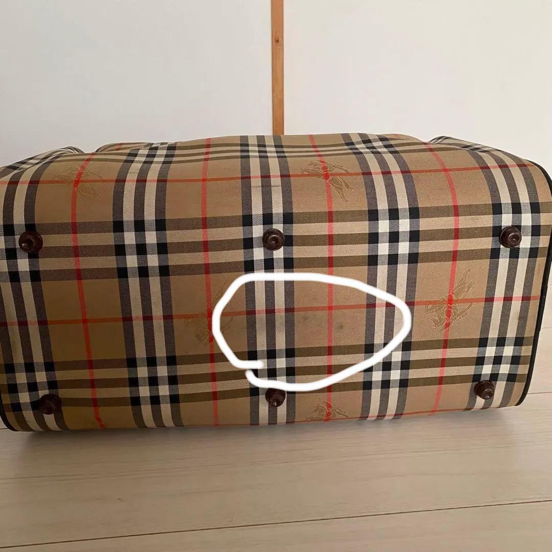 状態◯ Burberry ボストンバッグ　ノバチェック　キャンパス地　大容量