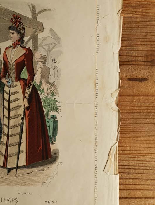 19】19世紀 フランス アンティーク 洋書 PRINTEMPS ファッション誌