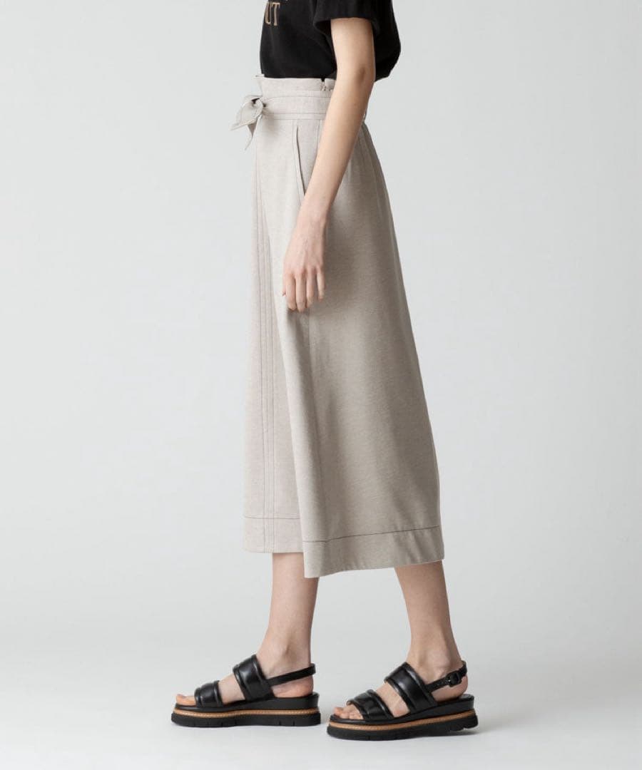 24SS 極美品 アルアバイル フレアスカート ベージュ ミモレ丈 ロング