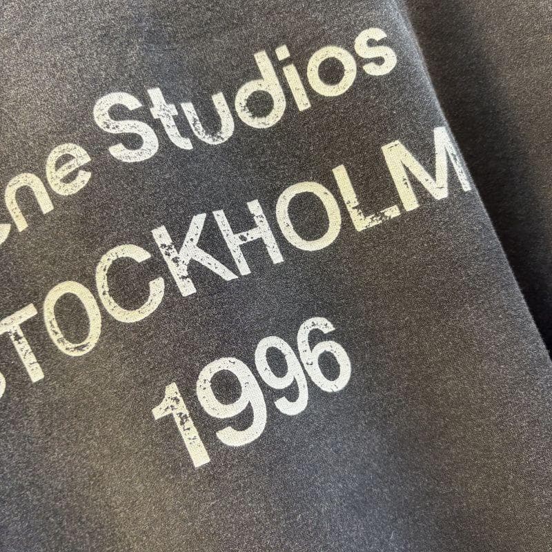 Acne Studios ブラック 長袖Tシャツ 1996 男女兼用