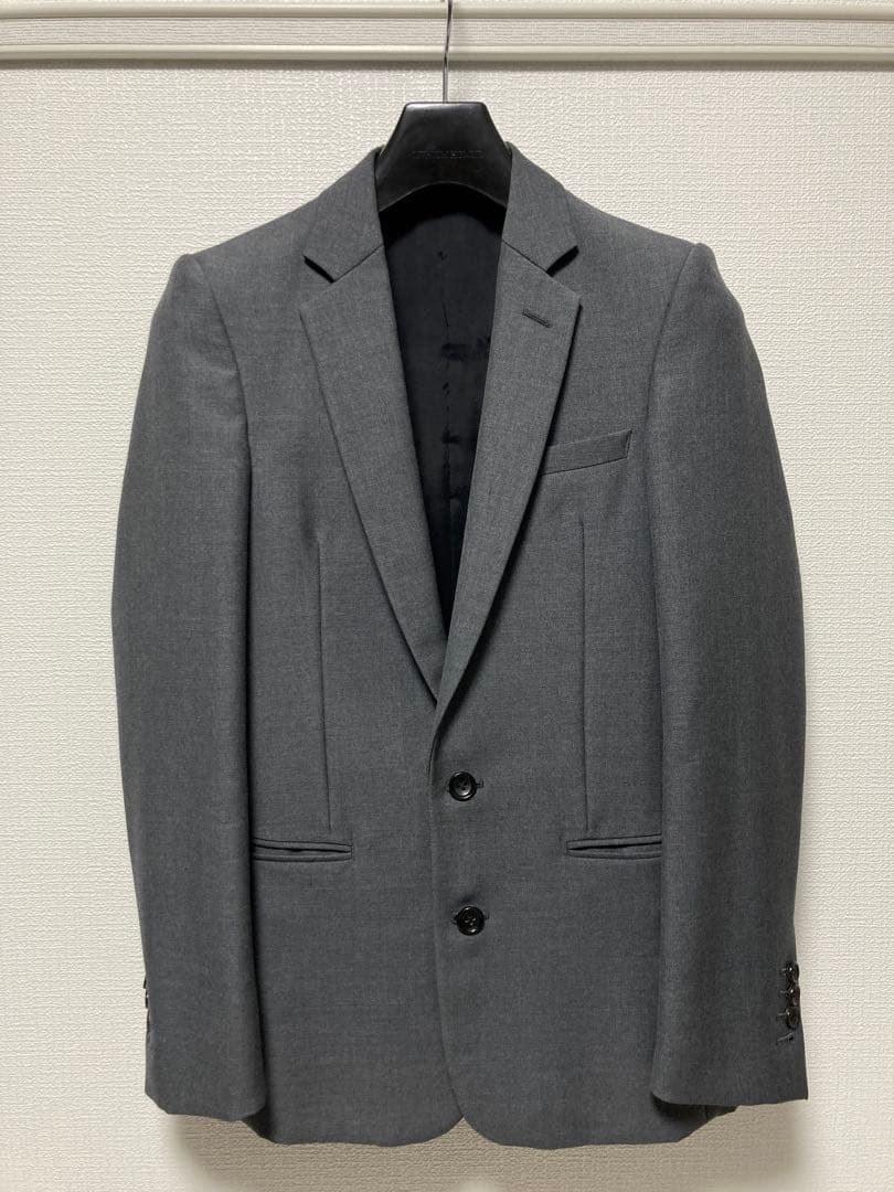 【LITHIUM HOMME】3ピースセットアップ2Bスーツ42モヘアウールXS