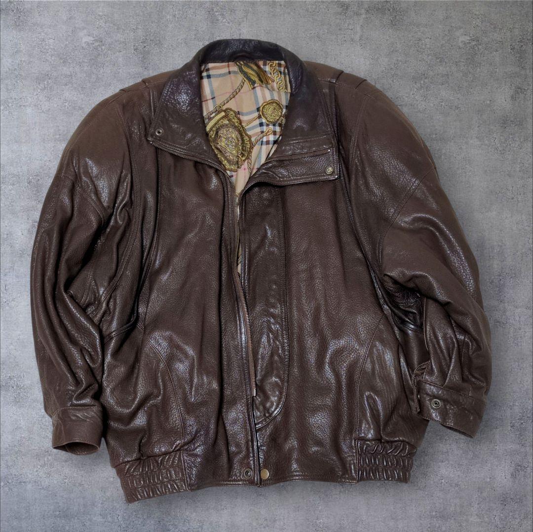 希少✨スカーフ柄 vintage A-2 レザー フライトジャケット XL