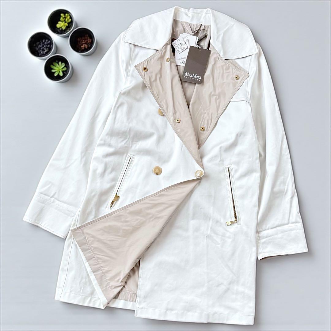 【新品未使用】Max Mara RAINWEAR トレンチコート 撥水 ホワイト