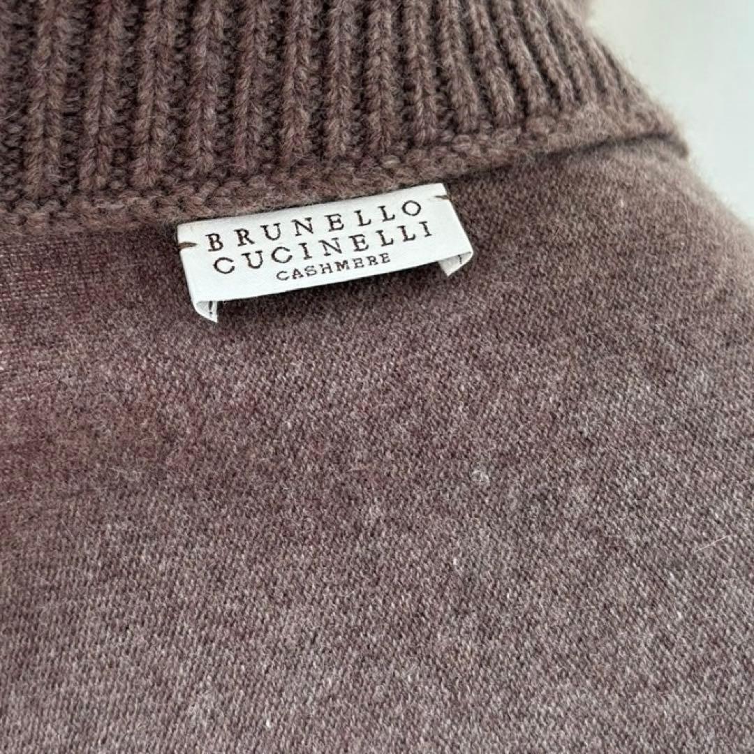 ブルネロクチネリ　カシミヤ　ブラウン ロングカーディガン ベルト付き
