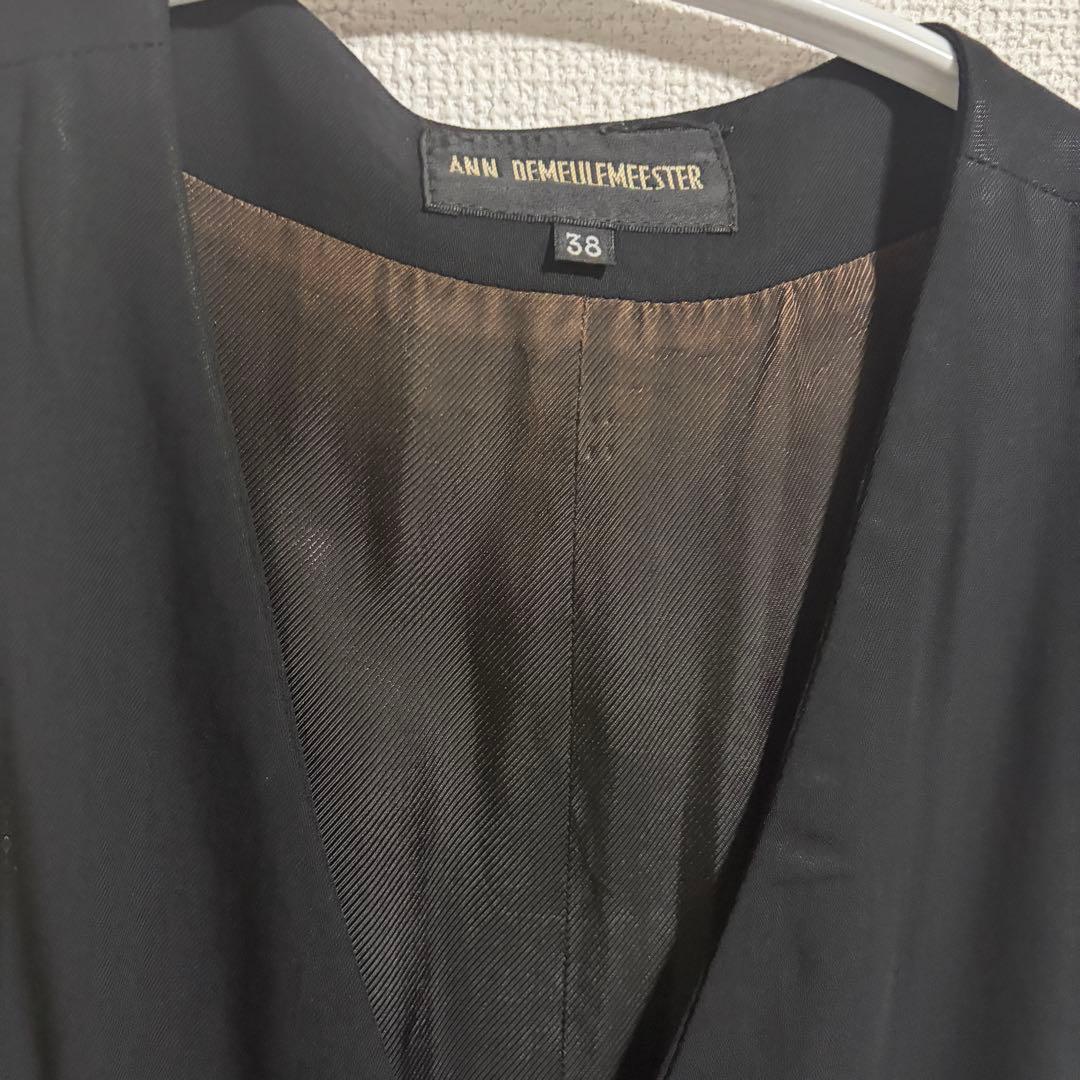 ANN DEMEULEMEESTER ブラックベスト 38
