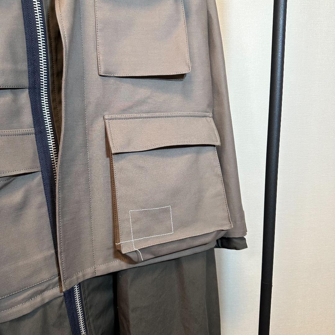 sacai×WTAPS 25SS ロングコート トープ サイズ2