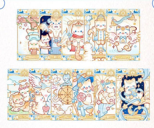 【正規品タロットカード】ゆめかわいい✨猫のポリーの不思議な世界のデッキ／通常版